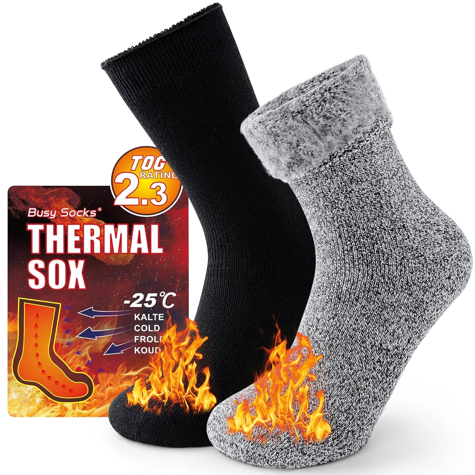 ThermalSocks™ Insulated Winter Socks - 2 Pairs Pack