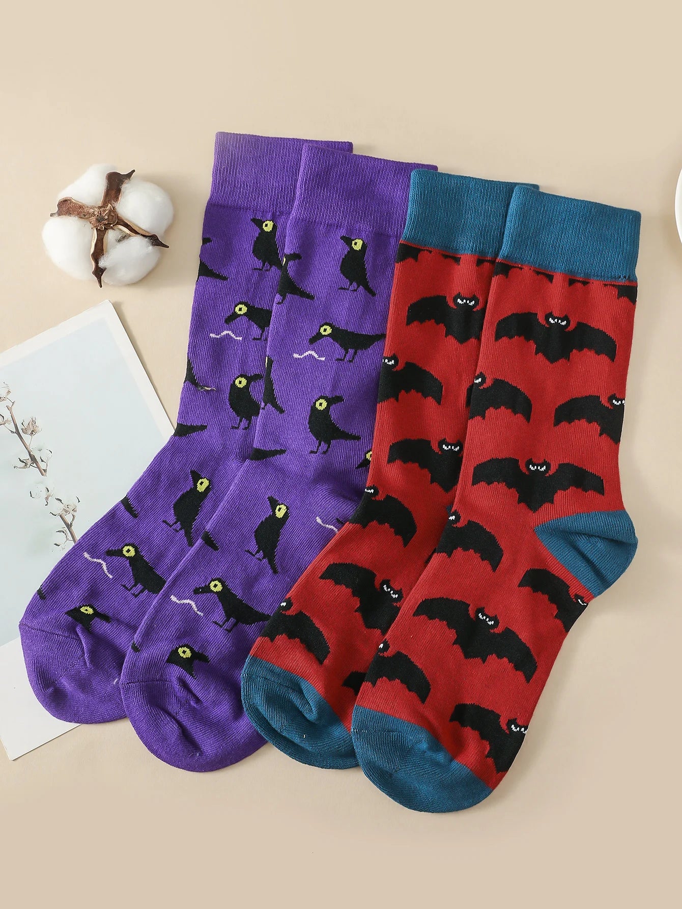 ThermalSocks™ Halloween Pattern Socks - 2 Pairs Pack