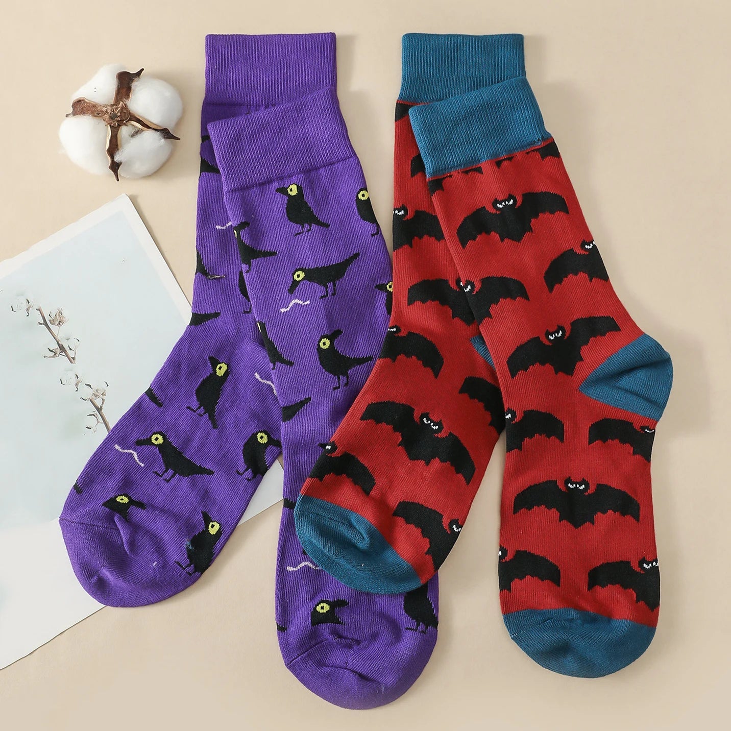 ThermalSocks™ Halloween Pattern Socks - 2 Pairs Pack